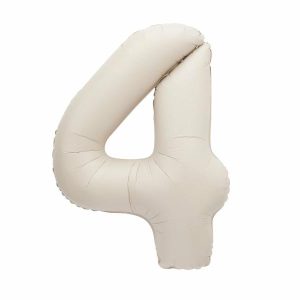 Giant Letters & Numbers |   Matte Nude "4" Numeral Foil Balloon 86Cm (34") Balloons Foil Balloons