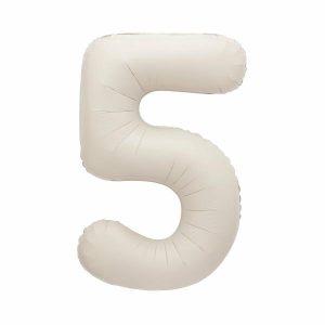 Giant Letters & Numbers |   Matte Nude "5" Numeral Foil Balloon 86Cm (34") Balloons Foil Balloons