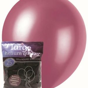 Latex Balloons |   25Pk Large Burgundy 30Cm Round Latex Balloons Balloons Latex Balloons