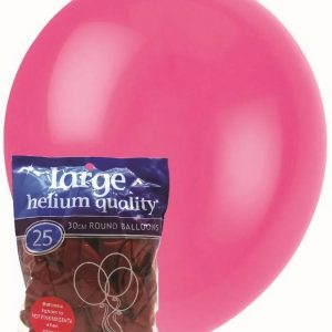 Latex Balloons |   25Pk Large Hot Pink/Magenta 30Cm Round Latex Balloons Balloons Latex Balloons