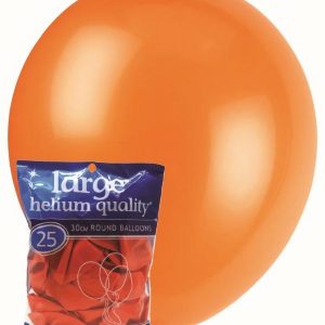 Latex Balloons |   25Pk Large Orange 30Cm Round Latex Balloons Balloons Latex Balloons