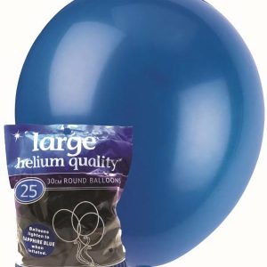 Latex Balloons |   25Pk Large Sapphire Blue 30Cm Round Latex Balloons Balloons Latex Balloons