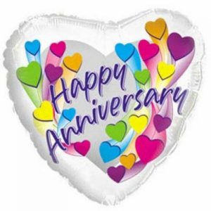 Milestone Balloons |   Anniversary Shooting Hearts (214104) Heart Foil – Non Inflated Balloons Foil Balloons