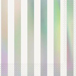 Napkins |   16Pk Iridescent Napkins Napkins Napkins