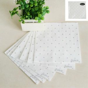 Napkins |   20Pk 33X33Cm Silver Dotty Napkin Napkins Napkins