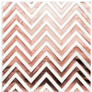 Napkins |   Fsc Mix Napkin Foil 10Pk Rose Gold Napkins Napkins