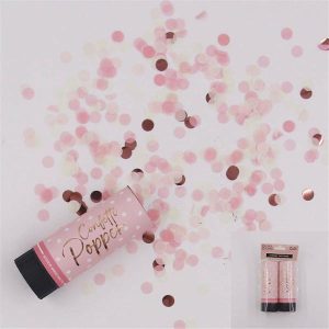 Party Favours |   2Pk Pink Confetti Popper-10.6Cm Party Favours Party Favours