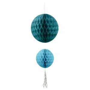 Party Favours |   30/20Cm Blue Honeycomb With Tail Decorations Decorations