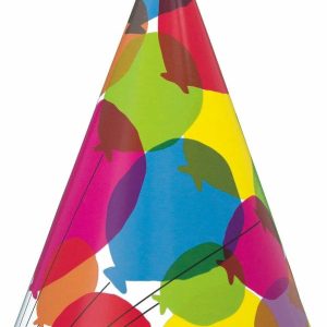 Party Favours |   Balloons & Rainbow 8 Party Hats Party Favours Party Favours