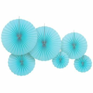 Party Favours |   Decoration Fans Plain (Blue) Decorations Decorations