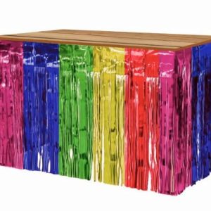 Party Favours |   Metallic Table Skirt 74Cm X 4M (Rainbow) Party Favours Party Favours