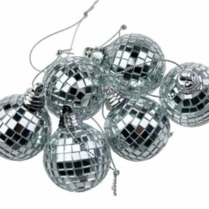 Party Favours |   Mirror Ball Silver Pk6 6Cm Party Favours Party Favours