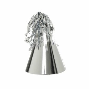 Party Favours |   Party Hat With Tassel Topper Met/Silver 10Pk Party Favours Party Favours