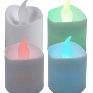 Party Favours |   Tealights Batt Op Large Pk4 Multi Colour Party Favours Party Favours