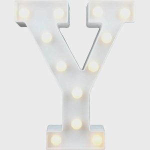 Party Lights |   Led Letter Light Y Decorations Decorations