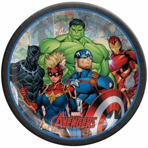 Plates, Bowls & Trays |   "Marvel Avengers Powers Unite 9"" / 23Cm Paper Plates Party Supplies Plates, Bowls & Trays