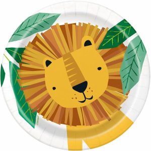 Plates, Bowls & Trays |   Animal Safari 8 X 18Cm (7") Paper Plates Party Supplies Plates, Bowls & Trays