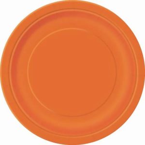 Plates, Bowls & Trays |   Pumpkin Orange 16 X 23Cm (9") Paper Plates Party Supplies Plates, Bowls & Trays