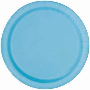 Plates, Bowls & Trays |   Powder Blue 20 X 18Cm (7") Paper Plates Party Supplies Plates, Bowls & Trays