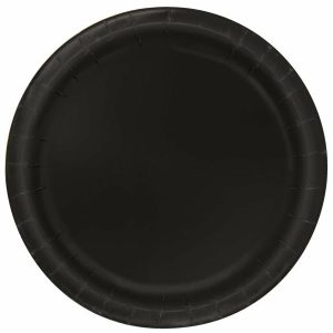 Plates, Bowls & Trays |   Midnight Black 16 X 23Cm (9") Paper Plates Party Supplies Plates, Bowls & Trays