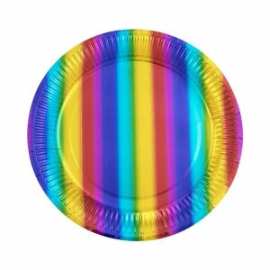 Plates, Bowls & Trays |   Pk 12 9" Rainbow Plates Party Supplies Plates, Bowls & Trays