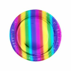 Plates, Bowls & Trays |   7" Rainbow Plates-8 Pk Party Supplies Plates, Bowls & Trays