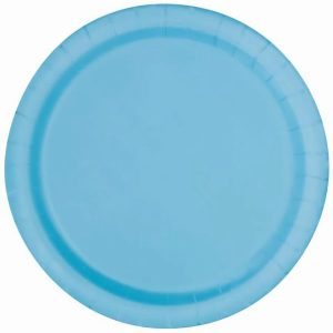 Plates, Bowls & Trays |   16Pk Powder Blue Paper Plates Party Supplies Plates, Bowls & Trays