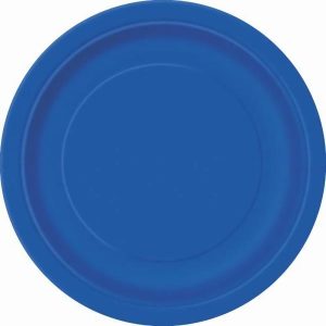 Plates, Bowls & Trays |   16Pk Royal Blue Paper Plates Party Supplies Plates, Bowls & Trays