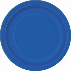 Plates, Bowls & Trays |   20Pk Small Royal Blue Paper Plates Party Supplies Plates, Bowls & Trays