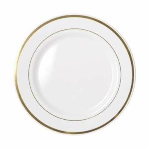 Plates, Bowls & Trays |   6Pk 26Cm Gold Premium Plate Party Supplies Plates, Bowls & Trays