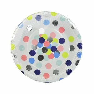 Plates, Bowls & Trays |   8 Dots Paper Plates Party Supplies Plates, Bowls & Trays