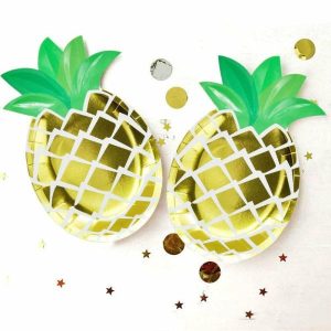 Plates, Bowls & Trays |   8 Pineapple Plates Party Supplies Plates, Bowls & Trays