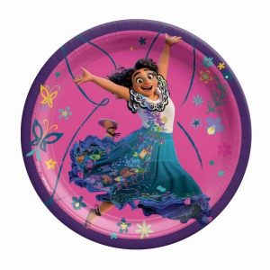 Plates, Bowls & Trays |   Encanto 17Cm Round Paper Plates Pk 8 Party Supplies Plates, Bowls & Trays