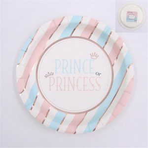 Plates, Bowls & Trays |   Gender Reveal Plate – Pk12 18Cm Party Supplies Plates, Bowls & Trays