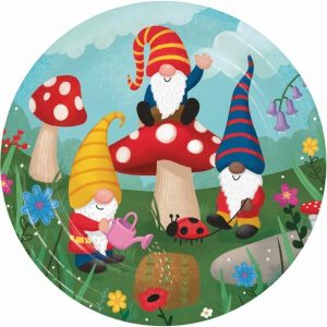 Plates, Bowls & Trays |   Party Gnomes Dinner Plates Paper 22Cm Party Supplies Plates, Bowls & Trays