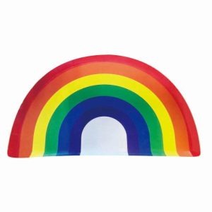 Plates, Bowls & Trays |   Rainbow Plate 8Pcs Party Supplies Plates, Bowls & Trays