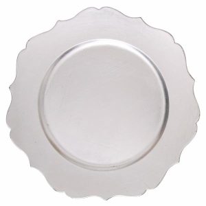 Plates, Bowls & Trays |   Silver Charger Plate 33Cm Party Supplies Plates, Bowls & Trays