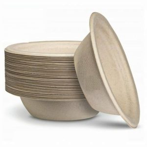 Plates, Bowls & Trays |   Sugarcane Bowls 160Mm Natural P50 Party Supplies Plates, Bowls & Trays