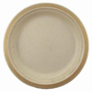 Plates, Bowls & Trays |   Sugarcane Lunch Plates 180Mm Gold P10X10 Party Supplies Plates, Bowls & Trays