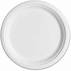 Plates, Bowls & Trays |   Sugarcane Lunch Plates 180Mm White P10 Party Supplies Plates, Bowls & Trays