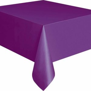 Table Covers |   Deep Purple Unique Plastic Tablecover Rectangle 137Cm X 274Cm (54" X 108") Party Supplies Table Covers