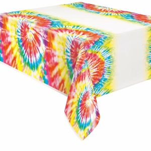 Table Covers |   Groovy Tie Dye Printed Tablecover 1.37M X 2.13M (54" X 84") Party Supplies Table Covers