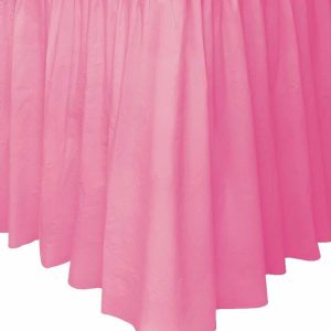 Table Covers |   Hot Pink Plastic Tableskirt 73Cm X 4.3M (29" X 14′) Party Supplies Table Covers