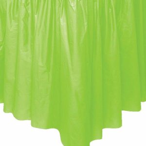 Table Covers |   Lime Green Plastic Tableskirt 73Cm X 4.3M (29" X 14′) Party Supplies Table Covers