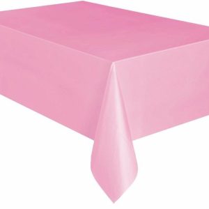 Table Covers |   Lovely Pink Plastic Tablecover Rectangle 137Cm X 274Cm (54" X 108") Party Supplies Table Covers