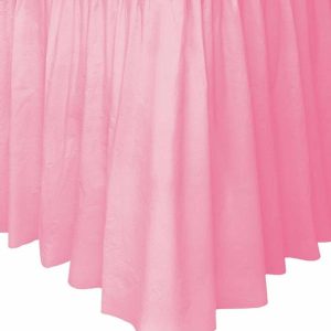 Table Covers |   Lovely Pink Plastic Tableskirt 73Cm X 4.3M (29" X 14′) Party Supplies Table Covers