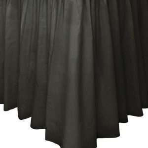 Table Covers |   Midnight Black Plastic Tableskirt 73Cm X 4.3M (29" X 14′) Party Supplies Table Covers