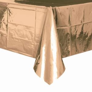 Table Covers |   Rose Gold Plastic Tablecover Party Supplies Table Covers