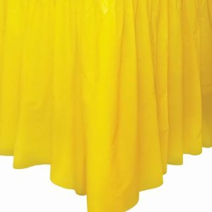 Table Covers |   Sunflower Yellow Plastic Tableskirt 73Cm X 4.3M (29" X 14′) Party Supplies Table Covers