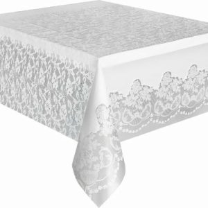 Table Covers |   White Lace Tablecover Party Supplies Table Covers